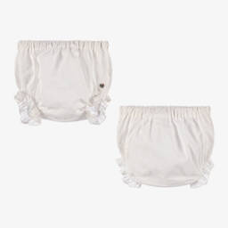 Artesanía Granlei-Girls Elegant Ivory Dress & Bonnet | Childrensalon Outlet