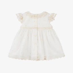 Artesanía Granlei-Girls Elegant Ivory Lace Frock | Childrensalon Outlet