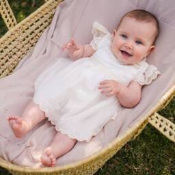 Artesanía Granlei-Girls Elegant Ivory Lace Frock | Childrensalon Outlet