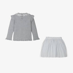 Artesanía Granlei-Girls Grey Sparkly Skirt Ensemble | Childrensalon Outlet