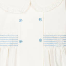 Artesanía Granlei-Girls Ivory and Sky Blue Outfit | Childrensalon Outlet