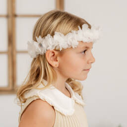 ارتيزانيا  غرانلي-طوق شعر عاجي مزين بالزهور للبنات | Childrensalon Outlet