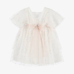 Artesanía Granlei-Girls Ivory & Blush Tulle Delight | Childrensalon Outlet