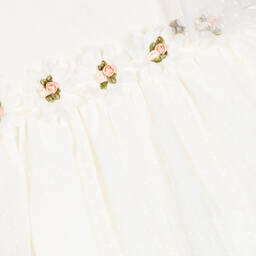 Artesanía Granlei-Girls Ivory Embroidered Tulle Dress | Childrensalon Outlet