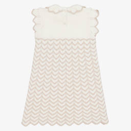 Artesanía Granlei-فستان محبوك عاجي بنمط متعرج للبنات | Childrensalon Outlet