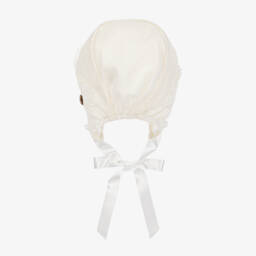 Artesanía Granlei-Girls Ivory Lace Tulle Bonnet | Childrensalon Outlet