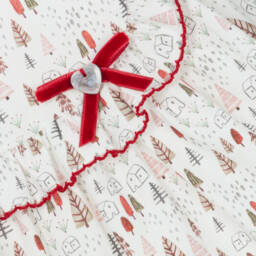 Artesanía Granlei-Girls Ivory & Red Dress Set | Childrensalon Outlet