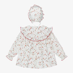 Artesanía Granlei-Girls Ivory & Red Dress Set | Childrensalon Outlet