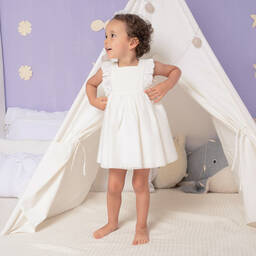ارتيزانيا  غرانلي-فستان أورغانزا لون عاجي | Childrensalon Outlet