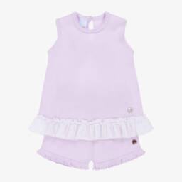 Artesanía Granlei-Лиловый вязаный комплект для девочек | Childrensalon Outlet