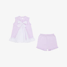 Artesanía Granlei-Лиловый вязаный комплект для девочек | Childrensalon Outlet