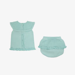 Artesanía Granlei-Мятный вязаный комплект для девочек | Childrensalon Outlet