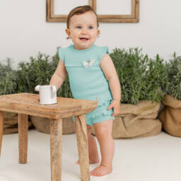 Artesanía Granlei-Мятный вязаный комплект для девочек | Childrensalon Outlet