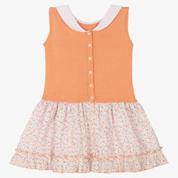 Artesanía Granlei-Оранжевое трикотажное платье | Childrensalon Outlet