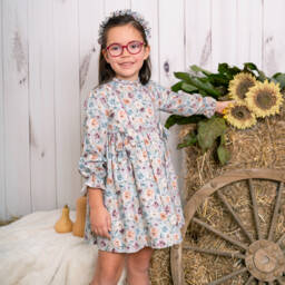 Artesanía Granlei-Girls Pastel Floral Cotton Dress | Childrensalon Outlet