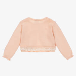 Artesanía Granlei-Girls Peach Lace-Trim Knit Bolero | Childrensalon Outlet