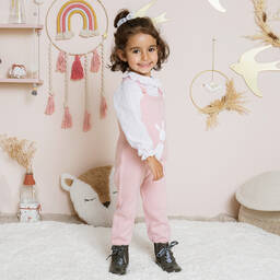 Artesanía Granlei-Топ и розовый полукомбинезон с кроликом для девочек | Childrensalon Outlet