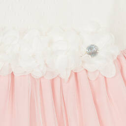 Artesanía Granlei-Girls Pink & Ivory Tulle Dress | Childrensalon Outlet