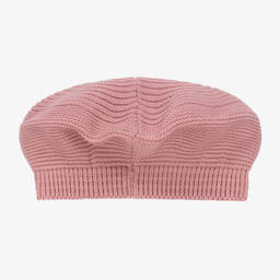 Artesanía Granlei-Girls Pink Knitted Beret | Childrensalon Outlet