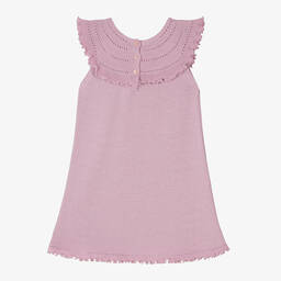Artesanía Granlei-Girls Pink Knitted Dress | Childrensalon Outlet