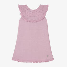 Artesanía Granlei-Girls Pink Knitted Dress | Childrensalon Outlet