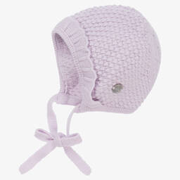 ارتيزانيا  غرانلي-طقم معطف وبونيه أكريليك محبوك لون بنفسجي | Childrensalon Outlet