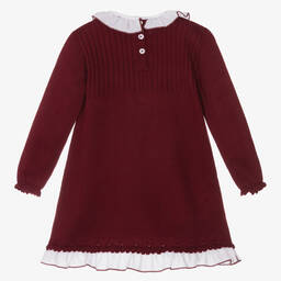 Artesanía Granlei-Girls Red Knitted Dress | Childrensalon Outlet