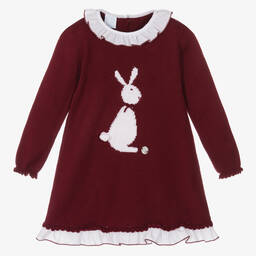 Artesanía Granlei-Girls Red Knitted Dress | Childrensalon Outlet