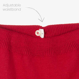 ارتيزانيا  غرانلي-طقم بنطلون أطفال بناتي قطن عضوي لون أحمر وعاجي | Childrensalon Outlet