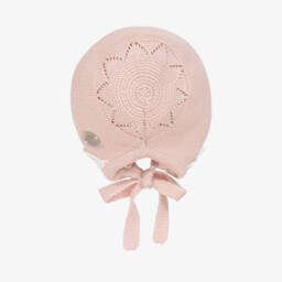 Artesanía Granlei-Girls' Rosy Lace Trimmed Bonnet | Childrensalon Outlet