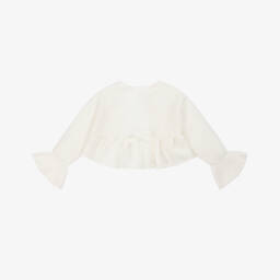 Artesanía Granlei-Girls Soft Ivory Knit Sweater | Childrensalon Outlet