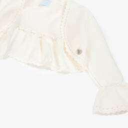 Artesanía Granlei-Girls Soft Ivory Knit Sweater | Childrensalon Outlet