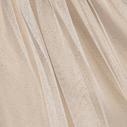 Artesanía Granlei-فستان تول لون بيج براق | Childrensalon Outlet