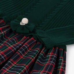 ارتيزانيا  غرانلي-فستان تارتان محبوك لون أخضر | Childrensalon Outlet