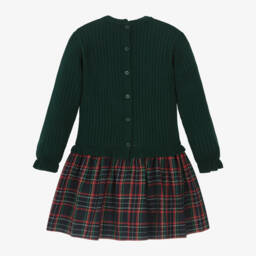 ارتيزانيا  غرانلي-فستان تارتان محبوك لون أخضر | Childrensalon Outlet