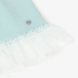Artesanía Granlei-Girls Turquoise Knitted Tulle Frock | Childrensalon Outlet