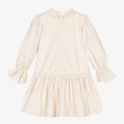 ارتيزانيا  غرانلي-فستان منقط مخمل لون عاجي وذهبي | Childrensalon Outlet