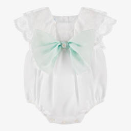 Artesanía Granlei-جمبسوت شيفون ودانتيل أبيض للبنات | Childrensalon Outlet