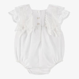 Artesanía Granlei-جمبسوت شيفون ودانتيل أبيض للبنات | Childrensalon Outlet