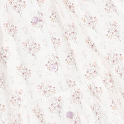 Artesanía Granlei-Белое хлопковое платье в цветочек | Childrensalon Outlet