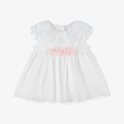 Artesanía Granlei-فستان شيفون دانتيل أبيض للبنات | Childrensalon Outlet