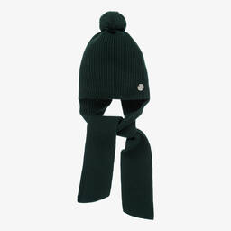 Artesanía Granlei-Green Hat & Attached Scarf | Childrensalon Outlet