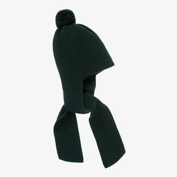Artesanía Granlei-Green Hat & Attached Scarf | Childrensalon Outlet