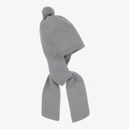Artesanía Granlei- Grey Hat & Attached Scarf | Childrensalon Outlet