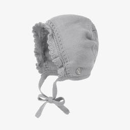Artesanía Granlei-Grey Knitted Babysuit & Hat Set | Childrensalon Outlet