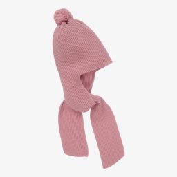 Artesanía Granlei-Pink Hat & Attached Scarf | Childrensalon Outlet