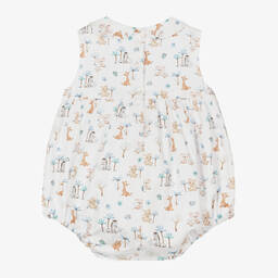 Artesanía Granlei-White Cotton Animal Print Shortie | Childrensalon Outlet