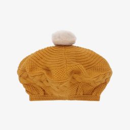 Artesanía Granlei-Желтый вязаный берет и шарф | Childrensalon Outlet