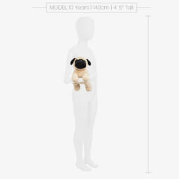 Aurora-Beige Pug Dog Plush Soft Toy (33cm) | Childrensalon Outlet