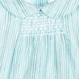 Babidu-Aqua Blue Smocked Shorts Set | Childrensalon Outlet